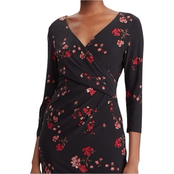 Ralph Lauren Floral Black Dress - Picture 3 of 11